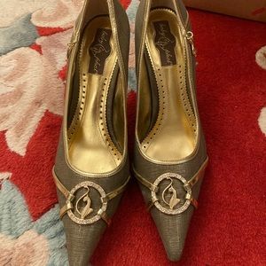 Baby Phat Gold Heels. Size 8
